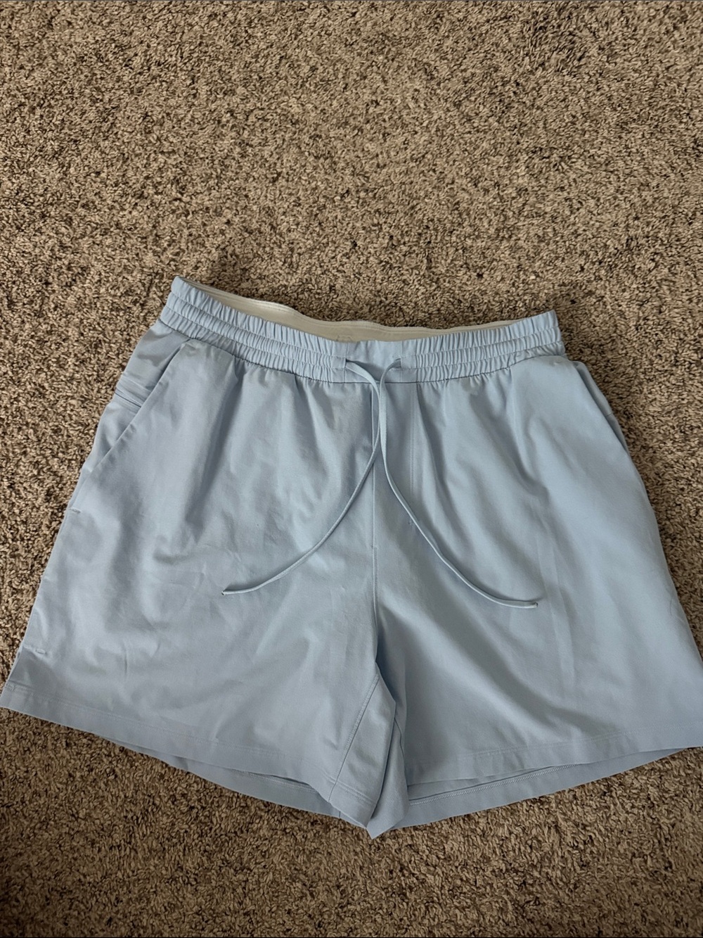 Light Blue Lulu Men’s Drawstring Shorts